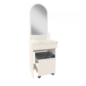 Matt White Dresser Stool