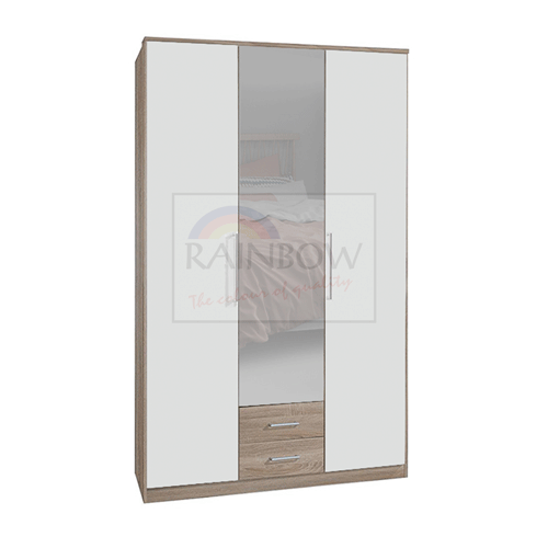 Glover White Oak Wardrobe